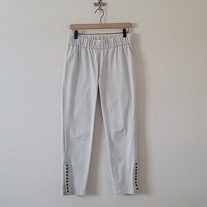 Soft Surroundings Stone Pull-on Jeggings Ankle Snaps Size SP Small Petite